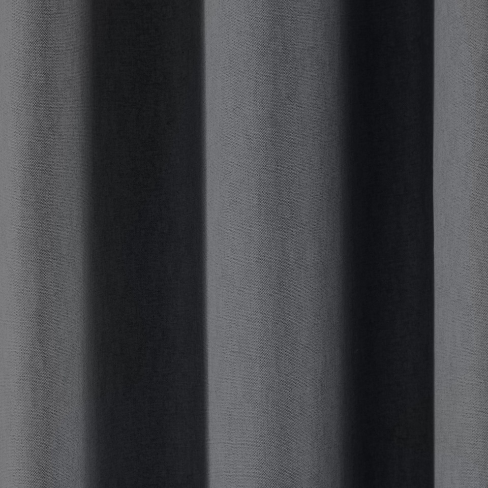 image 1 of Fusion Sorbonne Eyelet Curtains Charcoal