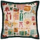 image 2 of Furn All Wrapped Up Velvet Faux Fur Cushion | Green | Emerald/Red