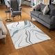image 2 of Blue Rippled Marble (Rug) Blue | Medium: 80x150cm