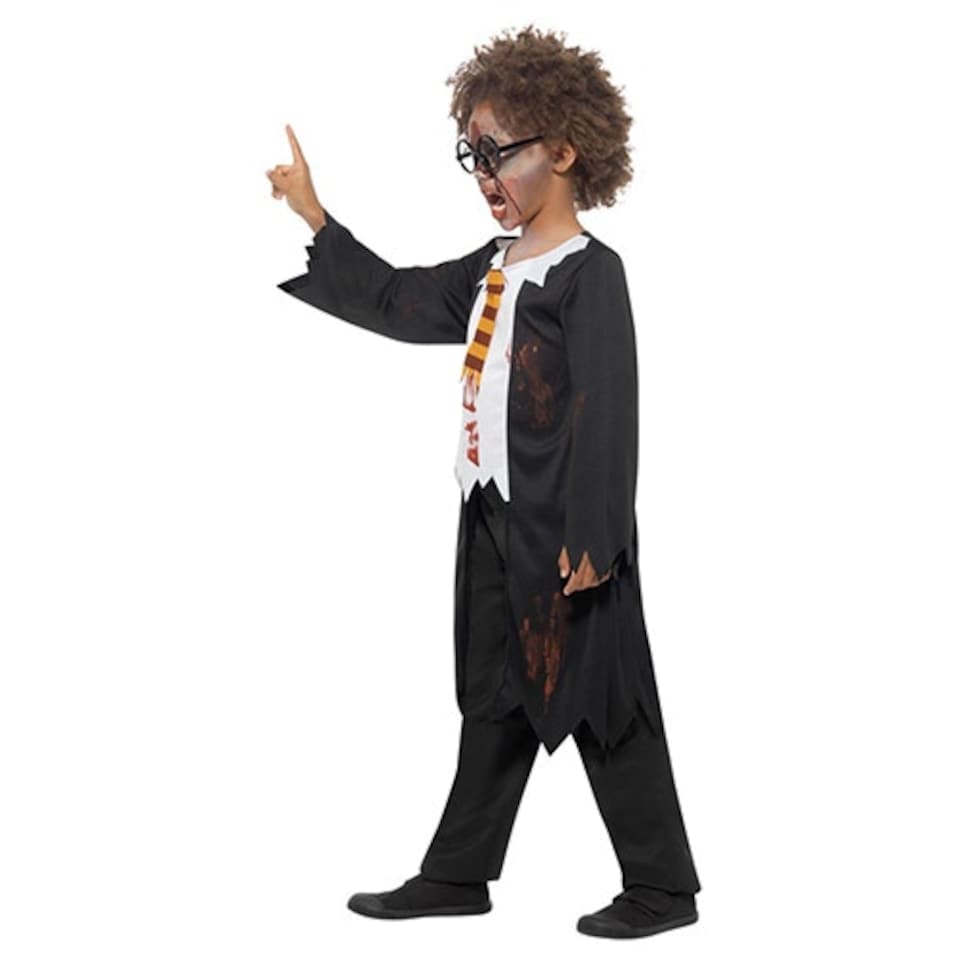 image 1 of Zombie Student Fancy Dress Costume Kids Unisex Large - Age 10-12