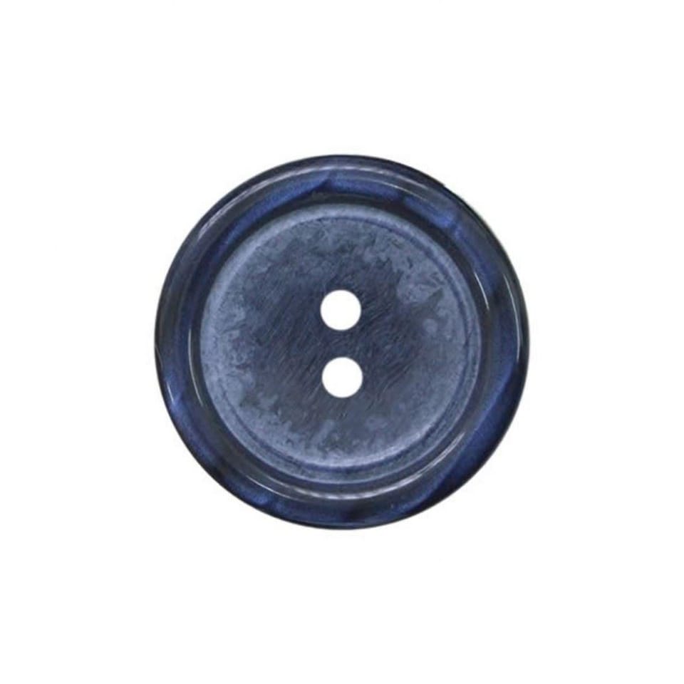 Minerva Navy Blue Round Plastic Coat Buttons for Dressmaking - 15mm - per value pack of 50