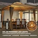 image 2 of Outsunny 3 x 3 m Double Roof Outdoor Gazebo with Curtains, Brown