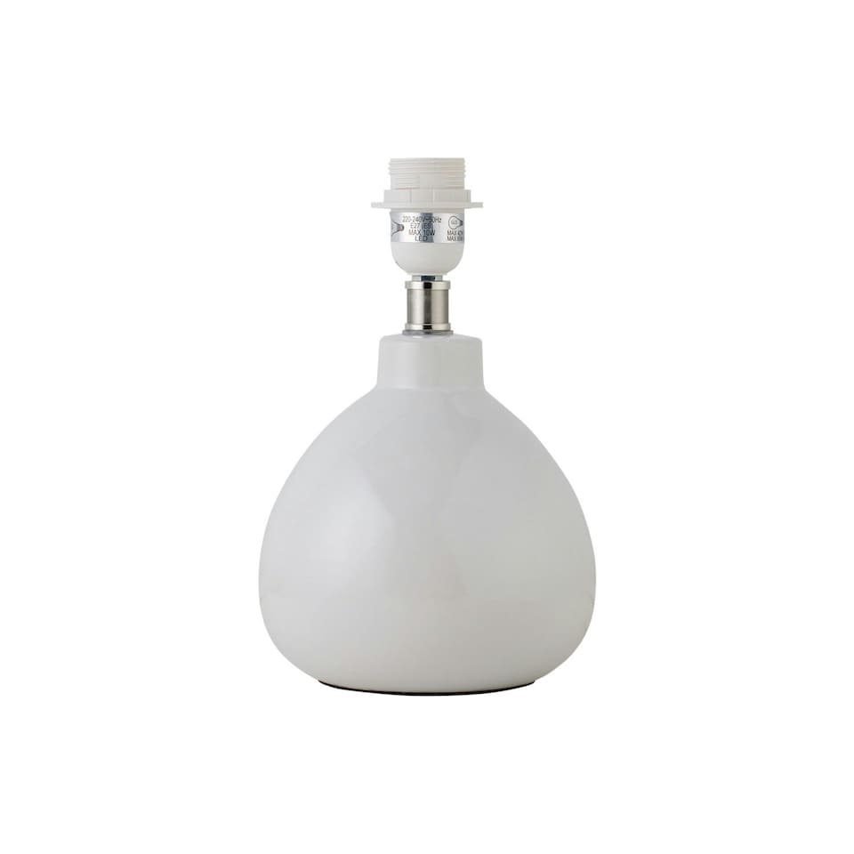 image 1 of First Choice Lighting Set of 2 Tuscan White Ceramic Lamps with Grey Felt Shade White | Grey