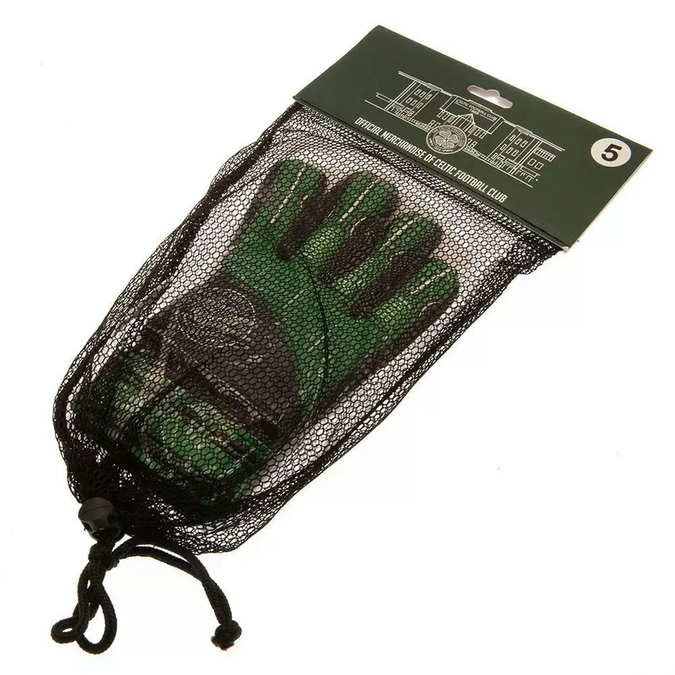 image 1 of Celtic FC Goalkeeper Gloves Junior Green