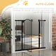 image 10 of PawHut 74-100cm Adjustable Metal Pet Gate Safety Barrier w/ Auto-Close Black
