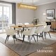 image 9 of Dining Chair Marilyn - with armrests, padded, velvet look, black steel legs | Cream | cream/black | 8