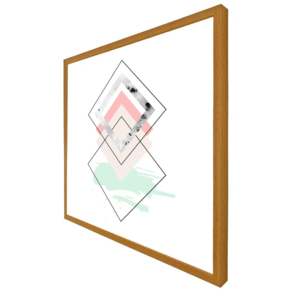 image 1 of Geometric overlays (Picture Frame) Grey | M