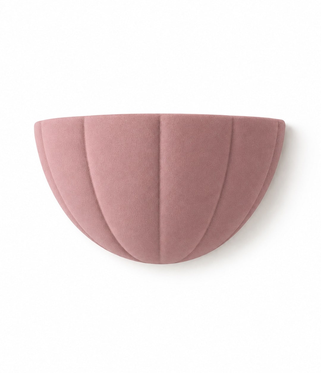 ValueLights Leonardo Scallop Curve Ceramic Flush Wall Sconce Light in Dusty Pink