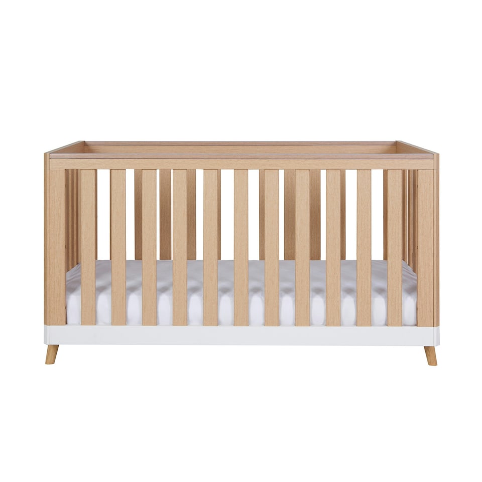 image 1 of Tutti Bambini Hygge Cot Bed - White/Light Oak