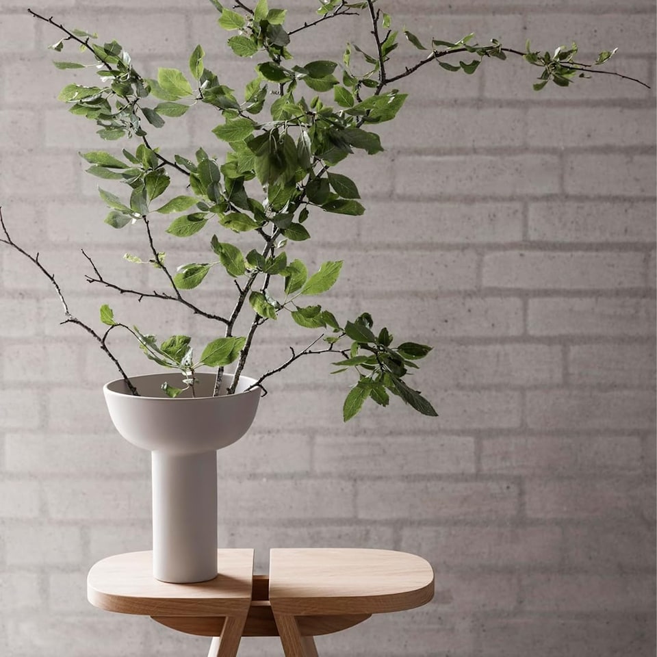 image 1 of Blomus Miyabi Stoneware Vases L - Moonbeam