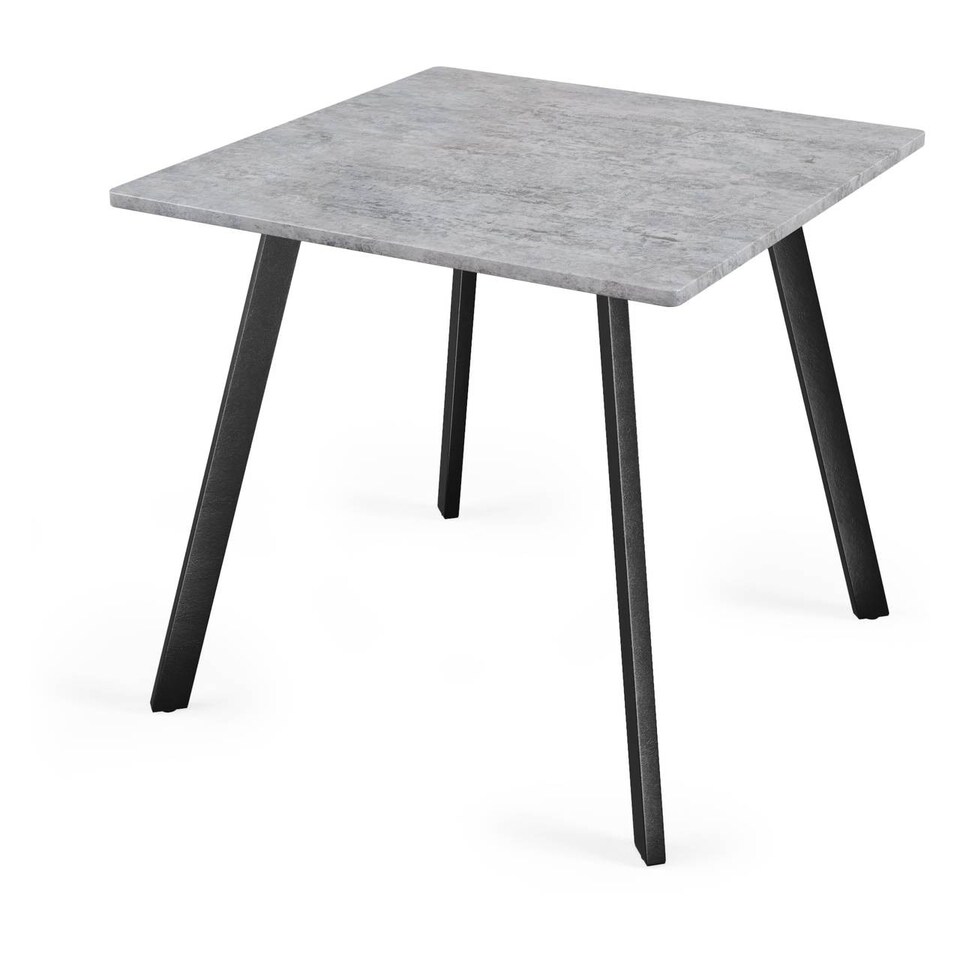 image 1 of 80cm Square Dining Table with Flat Metal Legs | Grey | 1