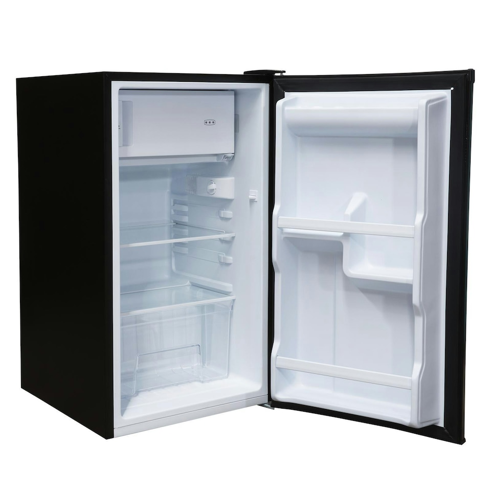 image 1 of SIA Freestanding Black Under Counter Fridge with Ice Box - LFIBL/E