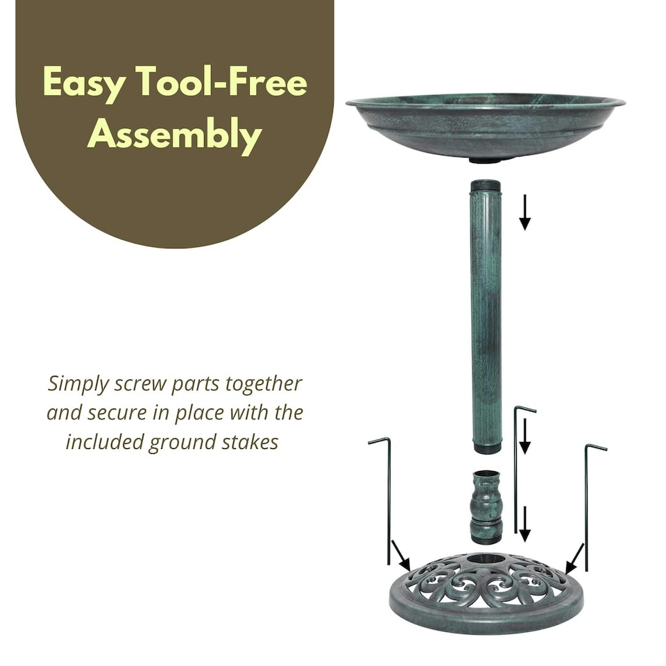 image 1 of Marco Paul Traditional Blue Bird Baths For The Garden