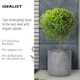 image 4 of Leaf Embossed Brown Round Garden Planter D37 H37 cm, 39.8 ltrs Cap.