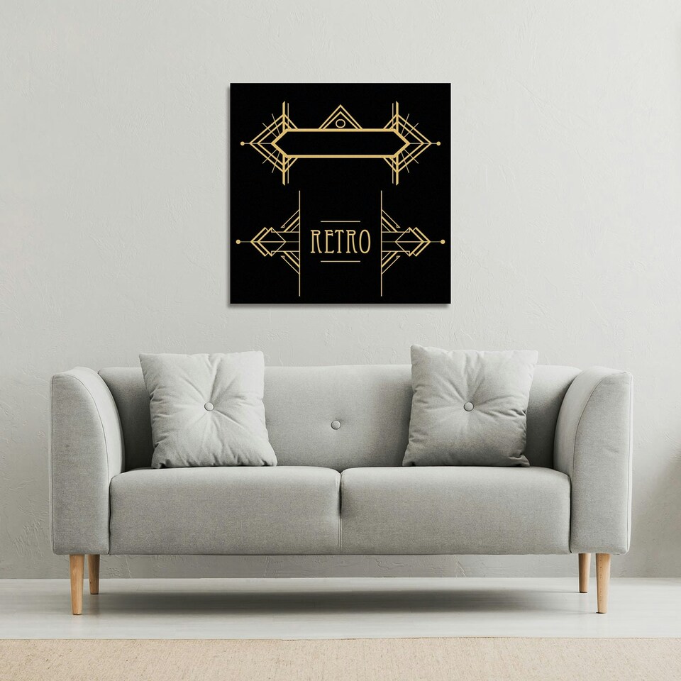 image 1 of Art Deco Retro (Canvas Print) 46 x 46 x 4cm