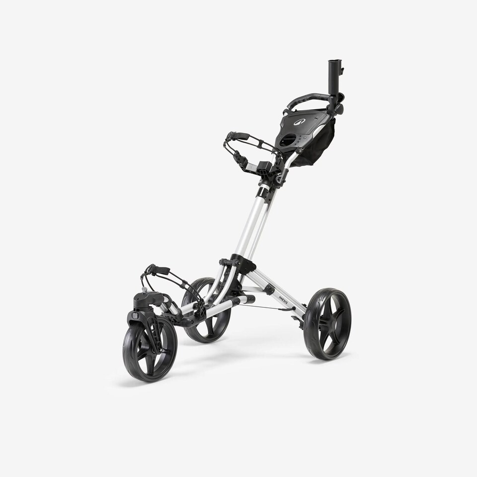 image 1 of Decathlon 3-wheel golf trolley, Inesis 900 360° grey