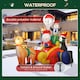 image 6 of Outsunny 6ft Christmas Inflatable Santa on Sleigh with Reindeer and Penguin, Outdoor Christmas Blow Up Decoration with Built-in LED Lights for Garden, Indoor Outdoor Home Decor