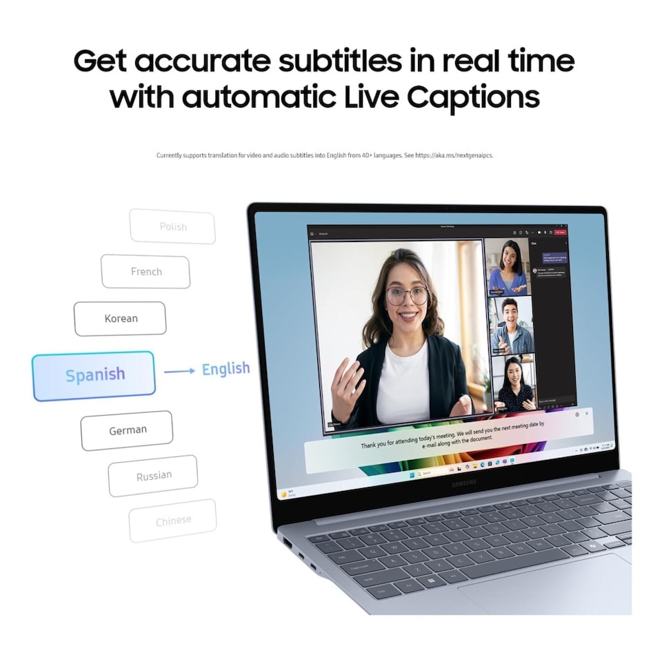 image 1 of Samsung Galaxy Book4 Edge Copilot+ 16GB RAM 256GB UFS 15.6" Windows 11 Home AI Laptop
