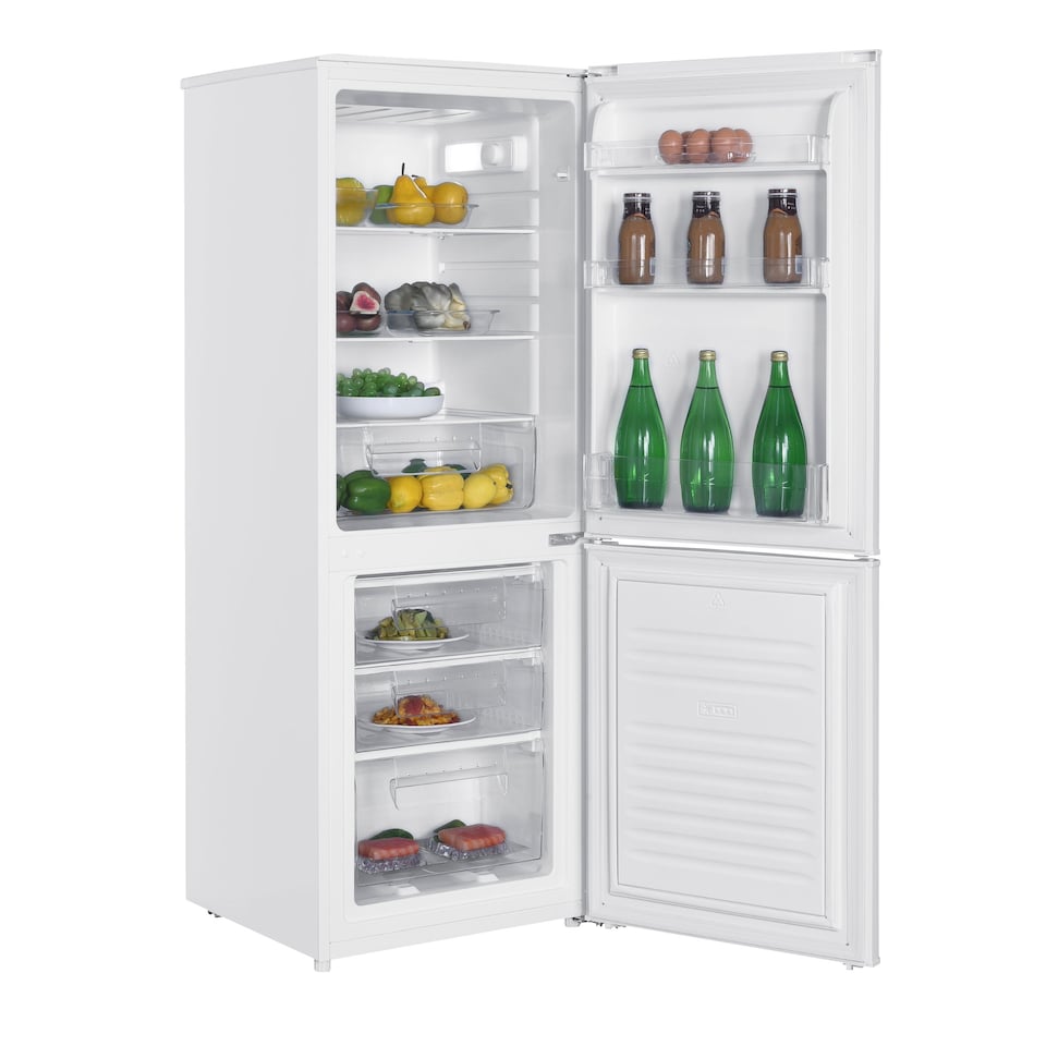 image 1 of HYE 60-40 Freestanding Fridge Freezer, 207 Litre, 55cm, White - RF01FF207W01