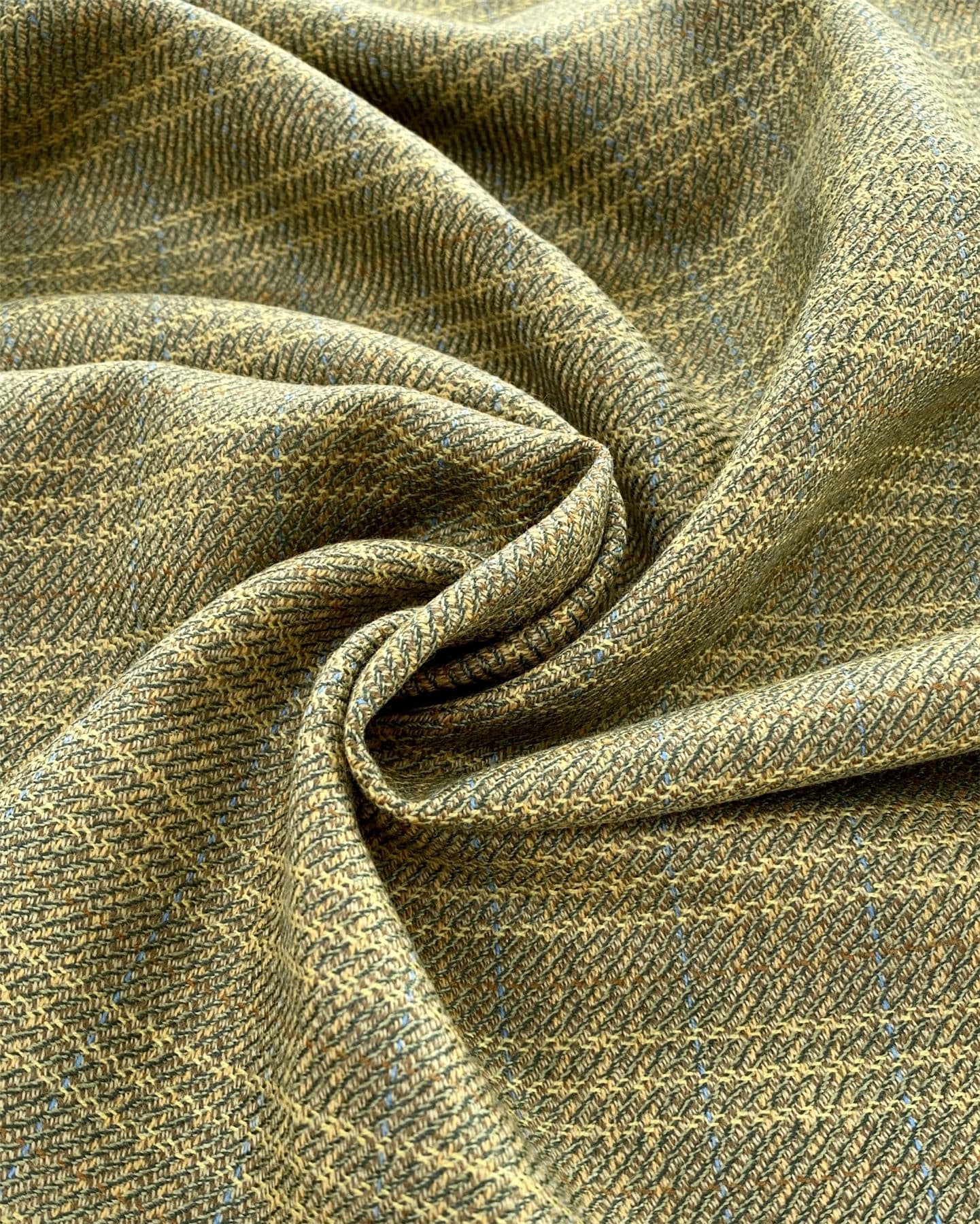 Lady McElroy Moss Green 100% Pure Wool Coating Dressmaking Fabric, 147cm / 57" Wide - per metre