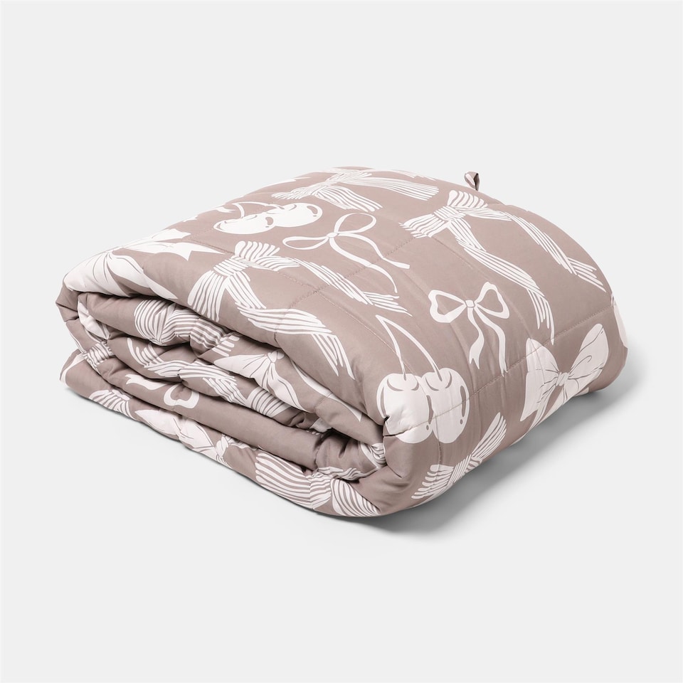 image 1 of OHS Bow Print 8kg Sensory Weighted Blanket Sleep Therapy
