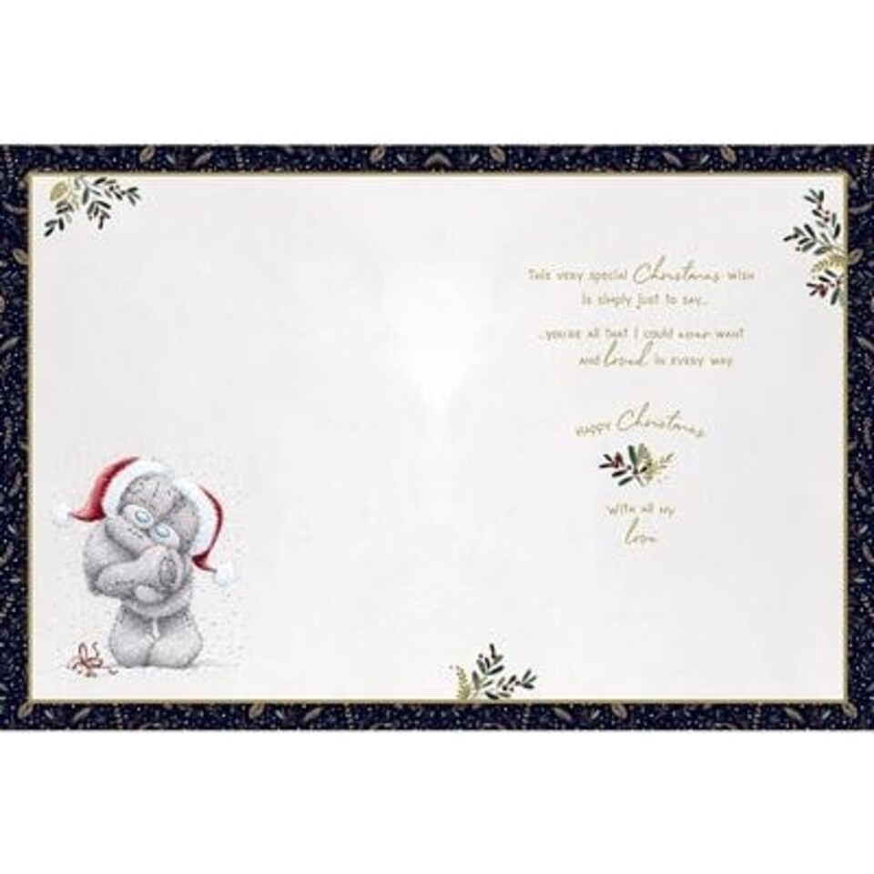 image 1 of Bear And Presents Special Wife Large Christmas Card