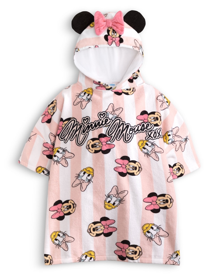 image 1 of Minnie and Daisy Hooded Poncho Towel