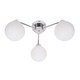 image 4 of ValueLights Jonah Polished Chrome 3 Arm Globe Ball Shade Flush Ceiling Light
