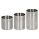 image 1 of Rink Drink 3pc Stainless Steel Thimble Measure Set - 25/35/50ml | Silver | Silver