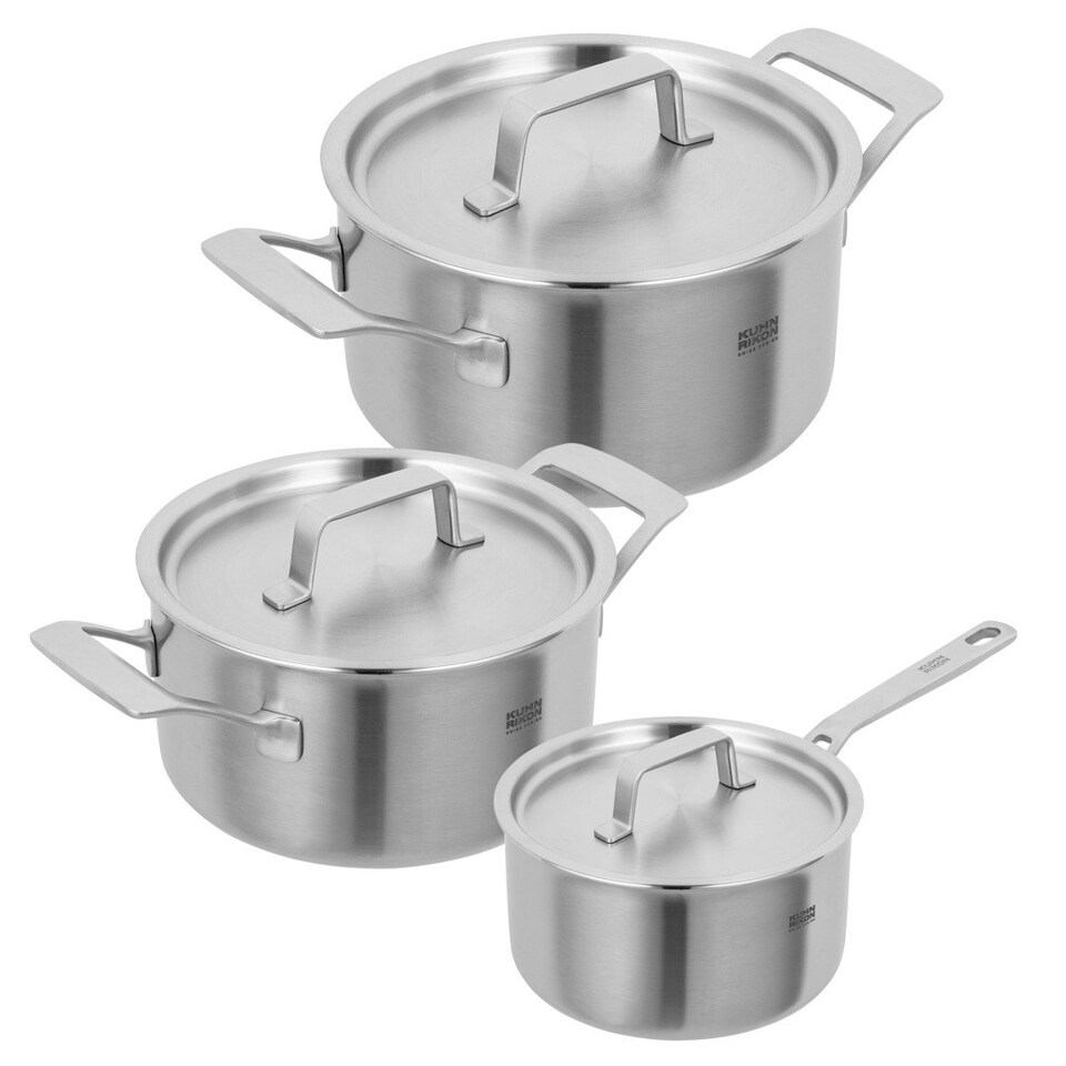 image 1 of CULINARY FIVEPLY 3pc Mixed Cookware Set