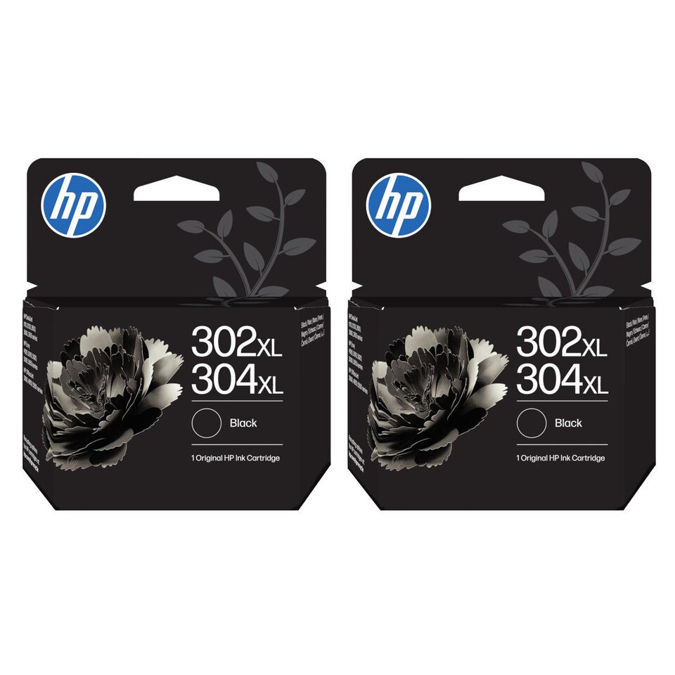 image 1 of 2x HP 304XL Black Genuine Ink Cartridges