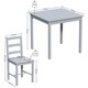 image 3 of Vida Designs Yorkshire 2 Seater Dining Set 3 Piece Table & Chairs, Grey