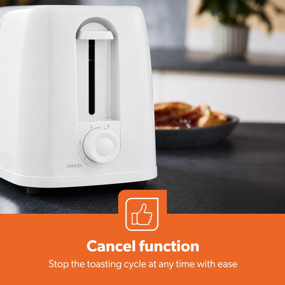 image 1 of GEEPAS 2 Slice Toaster 650W - White