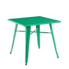 Garden Bar Table - Metal - L80 x W80 x H76 cm - Green Green