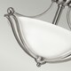 image 3 of Bolla 2 Light Semi Flush Ceiling Light Brushed Nickel, E27