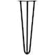 image 3 of 4 x 16" Hairpin Legs - 3 Prong - 12mm - Black