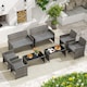 image 5 of COSTWAY 4 Piece Patio Conversation Set Outdoor Wicker Furniture