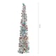 image 5 of Living and Home Tinsel Multi-Colour Christmas Tree - 150cm