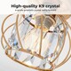 image 4 of Emitto Crystal Ceiling Light Semi Flush Mount Chandelier Modern Hallway | Gold