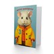 image 2 of Cute Raincoat Kids Age 3 Year Old Mouse Child Kids 3rd Birthday Card