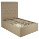 image 4 of Interiors By Premier Elegant Beige Velvet Double Ottoman Bed, Classic Button Tufted Bedroom Bed, Ottoman Stud Detailed Bed