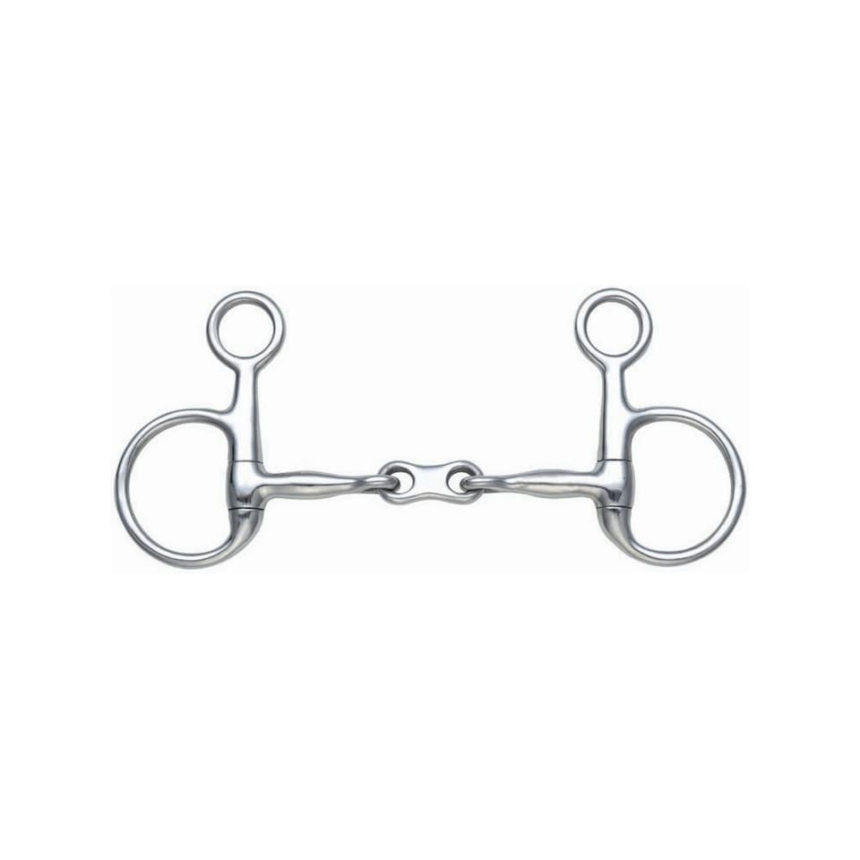Shires French Link Horse Hanging Cheek Snaffle Bit - Silver - 6in