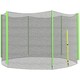 image 1 of SPORTNOW 8ft Trampoline Net Replacement with 6 Plastic Pole Covers, Weather-Resistant Trampoline Netting Replacement with Zipped Entrance, Poles Not Included