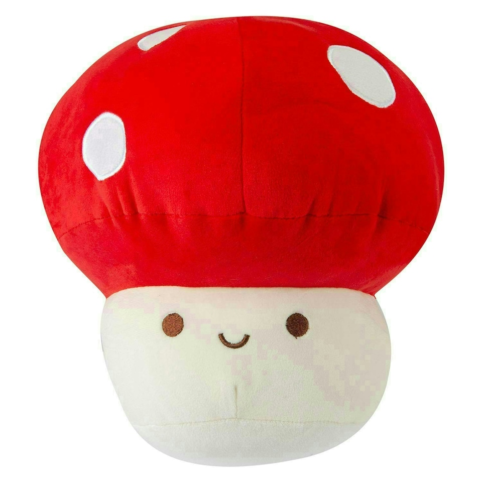 image 1 of Red Mushroom Mochi Soft Toy Cute Plushie Huggable Cuddly Plush 20cm Red
