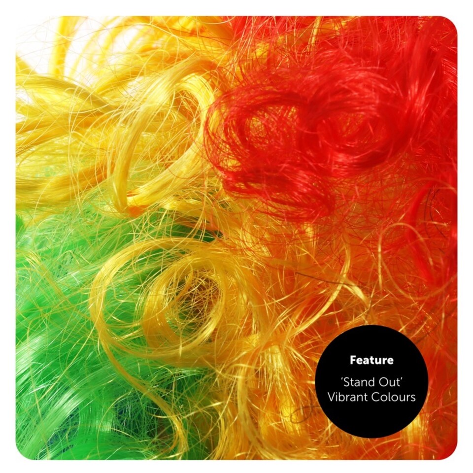 image 1 of Multi-Coloured Rainbow Curly Wig | Multi | 6