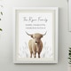 image 2 of Personalised Highland Cow White Poster Frame White | One Size