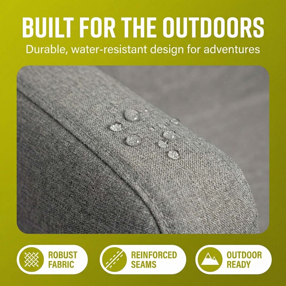image 1 of PMS Inflatable Camping Sofa 140cm x 86cm - Lightweight, Water-Resistant Lounger, Blue