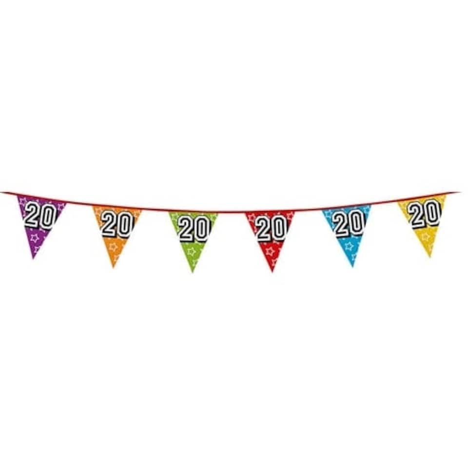 Age 20 Holographic Foil Pennant Bunting 8m