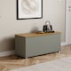 image 7 of Vida Designs Arlington Storage Ottoman Bedroom Hallway Chest Bench, Grey & Oak | Grey | Grey