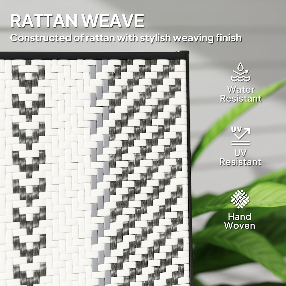 image 1 of Outsunny Folding Rattan Garden Chairs Set of 2, 5-Position Reclining Garden Dining Chairs, High Back PE Wicker Outdoor Recliners with Armrest and Steel Frame for Patio, Terrace, Balcony, Grey | Grey | Grey